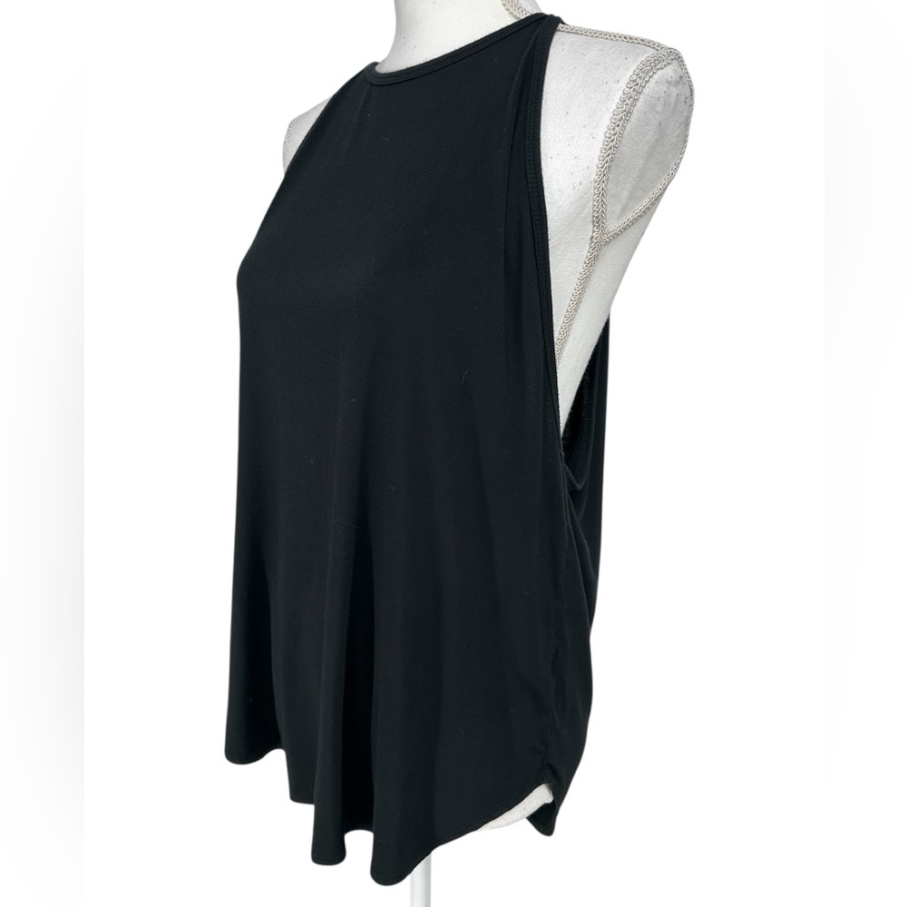 STRUT-THIS / Black Modern Tank Top / Medium / Goth Emo Athleisure Activewear